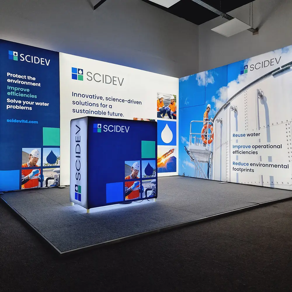Scidev LED Lightbox Exhibition Stand 4m-x-3m