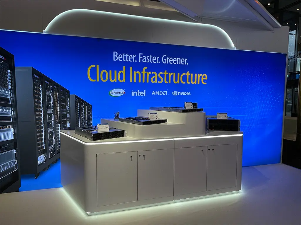 LED exhibition stand lighting with modular lightbox display