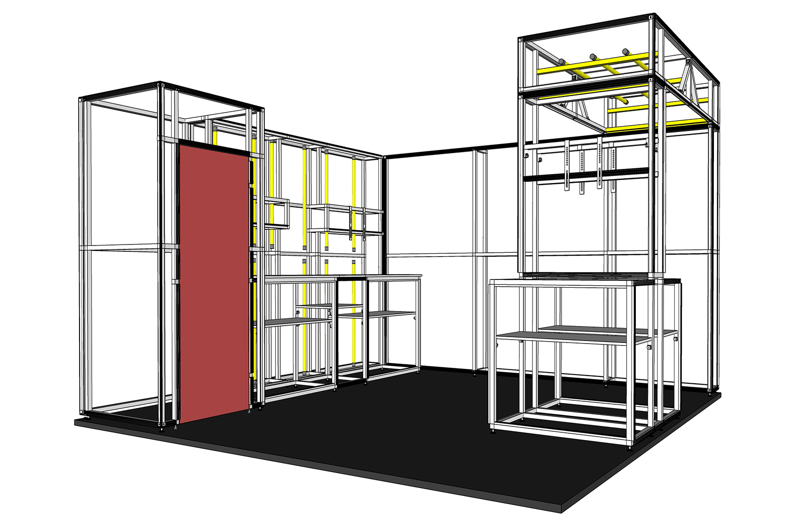 Modular Exhibition Stand Design 3D CAD